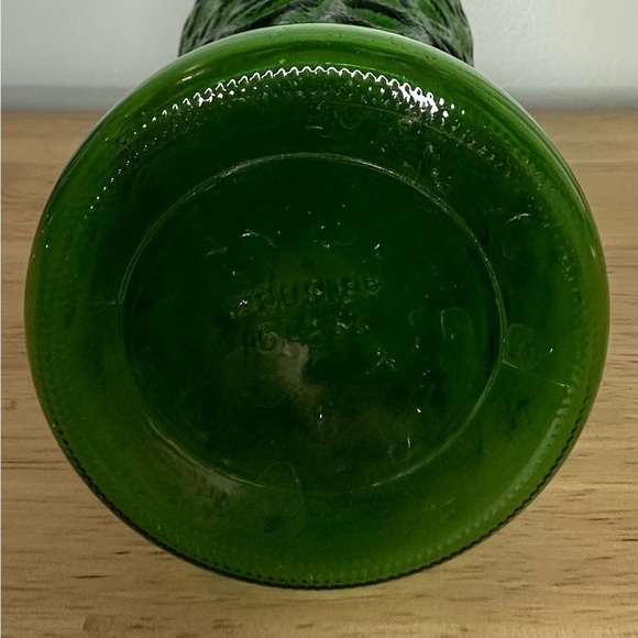 Vintage Hoosier Glass beautiful emerald green crinkle textured‎ glass vase 9.5” - Picture 6 of 6